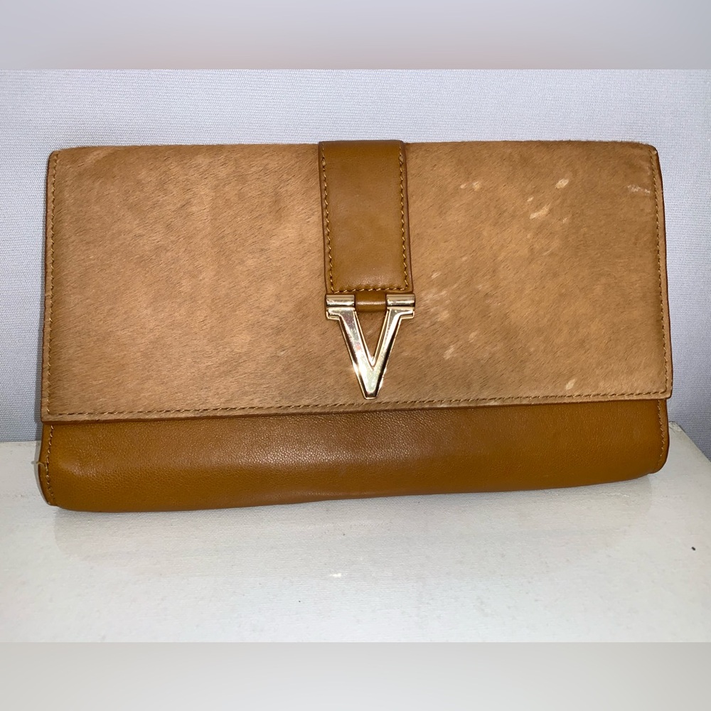 Vince Camuto Tan Pony Clutch